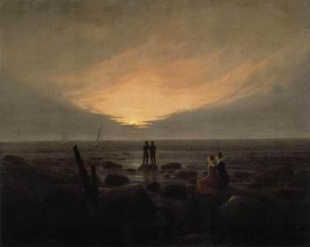 Caspar David Friedrich : Moonrise By The Sea II